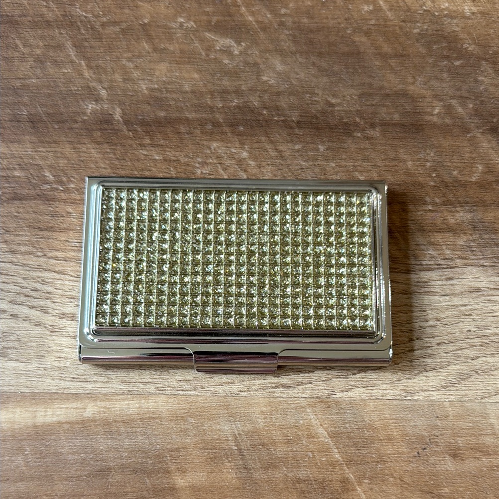 Silver And Gold Textured Card Holder